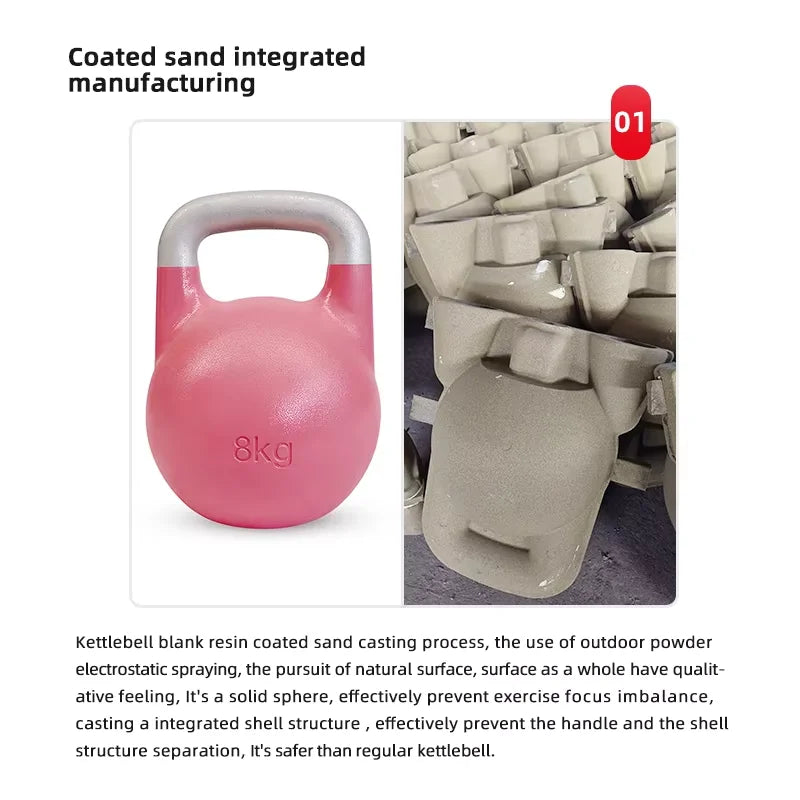 Wholesale Fitness Equipment Cast Iron Kettlebell SetsHollow Powder-coated Kettlebell Competition Sets