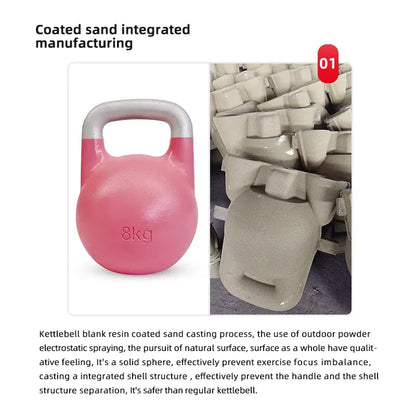 Wholesale Fitness Equipment Cast Iron Kettlebell SetsHollow Powder-coated Kettlebell Competition Sets
