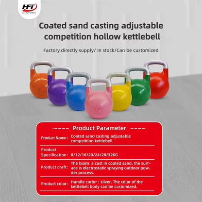 Wholesale Fitness Equipment Cast Iron Kettlebell SetsHollow Powder-coated Kettlebell Competition Sets